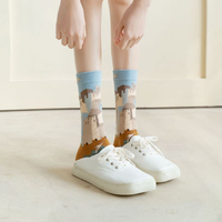 Gorąca sprzedaż kolorowe kreskówki kreatywna moda winorośli Graffiti nowość mężczyźni kobiety skarpetki zimowe ciepłe wygodne bawełniane skarpetki Dropship 4